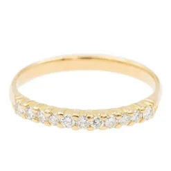 Bague Demi alliance Or jaune Diamant