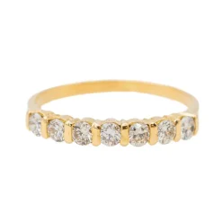 Bague Demi alliance Or jaune Diamant
