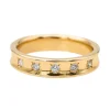 Bague Demi alliance Or jaune Diamant