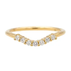 Bague Demi alliance Or jaune Diamant