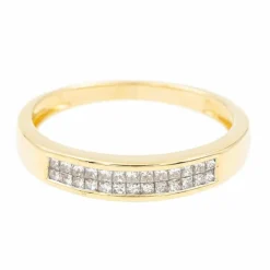 Bague Demi alliance Or jaune Diamant