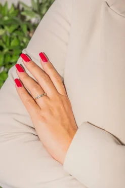 Bague Demi alliance Or jaune Diamant