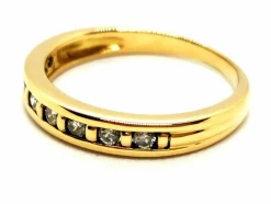 Bague Demi alliance Or jaune Diamant