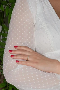 Bague Demi alliance Or jaune Diamant