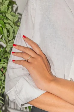 Bague Demi alliance Or jaune Diamant