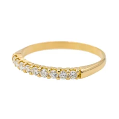 Bague Demi alliance Or jaune Diamant