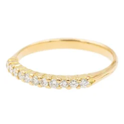 Bague Demi alliance Or jaune Diamant