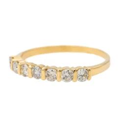 Bague Demi alliance Or jaune Diamant