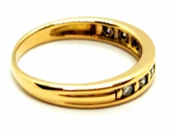 Bague Demi alliance Or jaune Diamant
