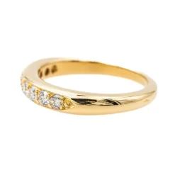 Bague Demi alliance Or jaune Diamant