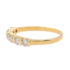 Bague Demi alliance Or jaune Diamant