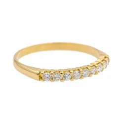 Bague Demi alliance Or jaune Diamant