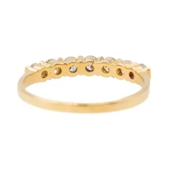 Bague Demi alliance Or jaune Diamant