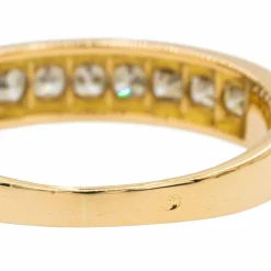Bague Demi alliance Or jaune Diamant