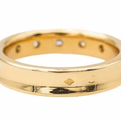Bague Demi alliance Or jaune Diamant