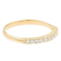 Bague Demi alliance Or jaune Diamant