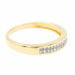 Bague Demi alliance Or jaune Diamant