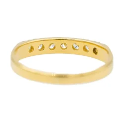 Bague Demi alliance Or jaune Diamant