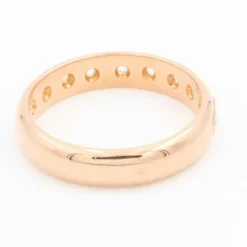 Bague Demi alliance Or rose Diamant