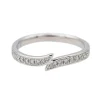 Bague Demi alliance Platine Diamant