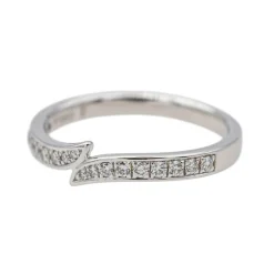 Bague Demi alliance Platine Diamant
