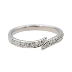 Bague Demi alliance Platine Diamant