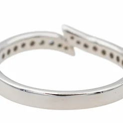 Bague Demi alliance Platine Diamant