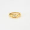 BAGUE DEMI JONC DIAMANTS