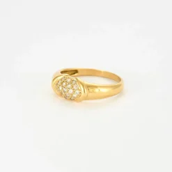 BAGUE DEMI JONC DIAMANTS