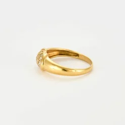 BAGUE DEMI JONC DIAMANTS