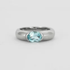 BAGUE DEMI JONC TOPAZE