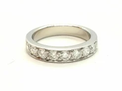 Bague Demie alliance Or blanc Diamant