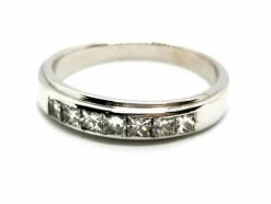 Bague Demie alliance Or blanc Diamant
