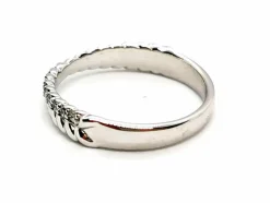 Bague Demie alliance Or blanc Diamant