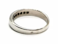 Bague Demie alliance Or blanc Diamant