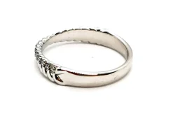 Bague Demie alliance Or blanc Diamant