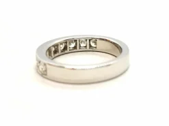 Bague Demie alliance Or blanc Diamant