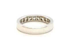 Bague Demie alliance Or blanc Diamant
