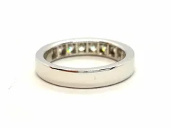 Bague Demie alliance Or blanc Diamant