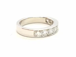 Bague Demie alliance Or blanc Diamant