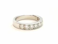 Bague Demie alliance Or blanc Diamant
