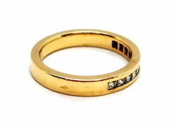 Bague Demie alliance Or jaune Diamant