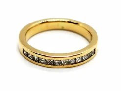 Bague Demie alliance Or jaune Diamant