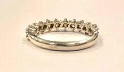 Bague demi-tour diamants et or blanc