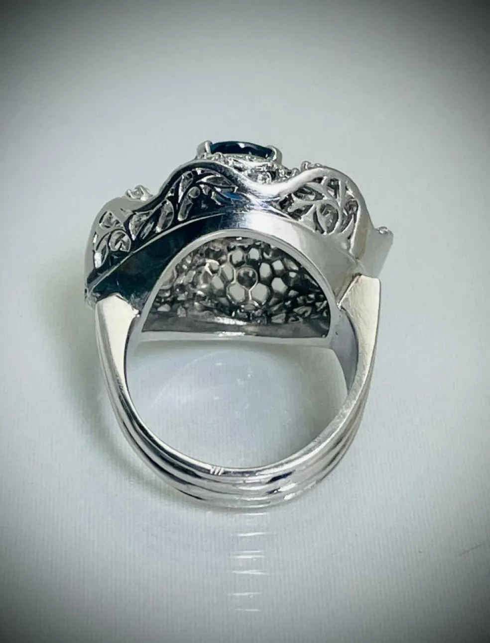 Bague Dentelles Saphir et Diamants 1950