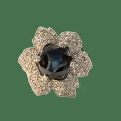 Bague design contemporain du 20ème siècle en or avec diamants