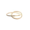 Bague design rivière deux doigts