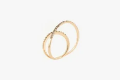 Bague design rivière deux doigts