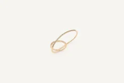 Bague design rivière deux doigts