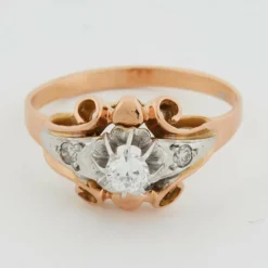 Bague Deux Ors avec Diamants